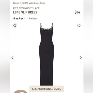SKIMS FITS EVERYBODY LACE LONG SLIP DRESS